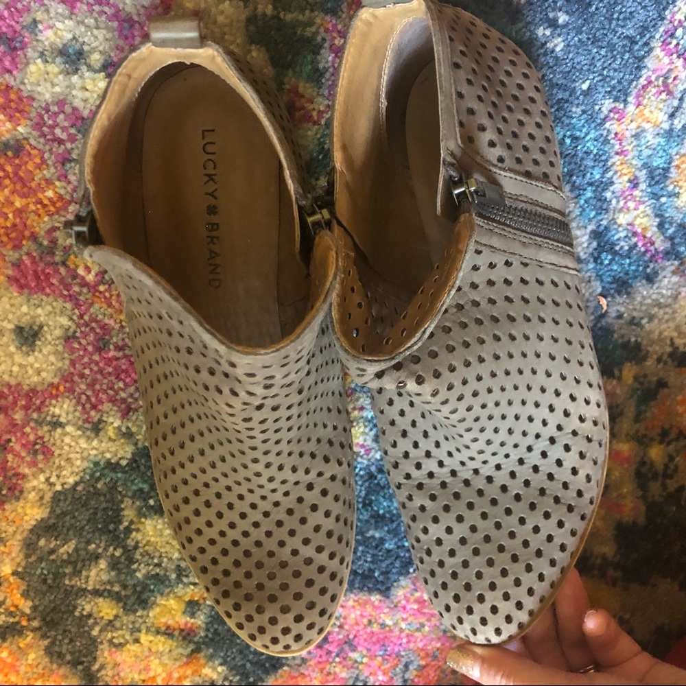 Lucky Brand Basel Perforated Booties - Gem